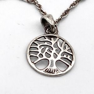 Sterling Silver tree pendant on sterling silver 20” chain